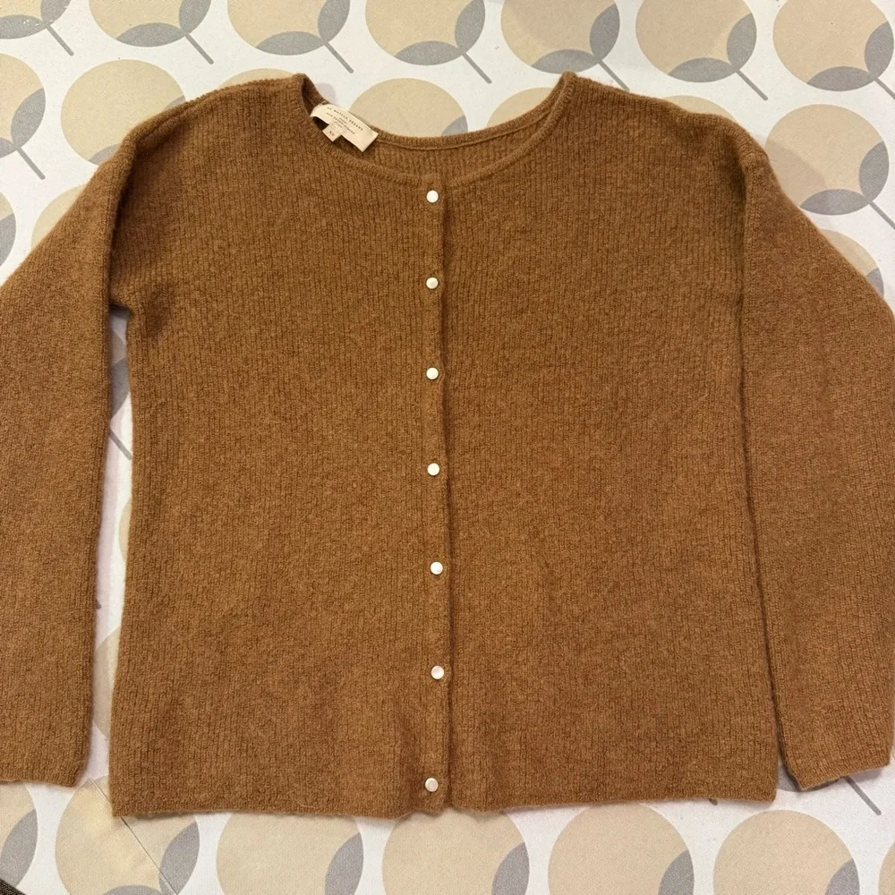Sezane Gaspard Brown Cardigan Sweater - Picture 4 of 5